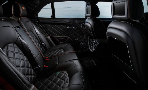 London Bentley Mulsanne luxury sedan car rear seats interior