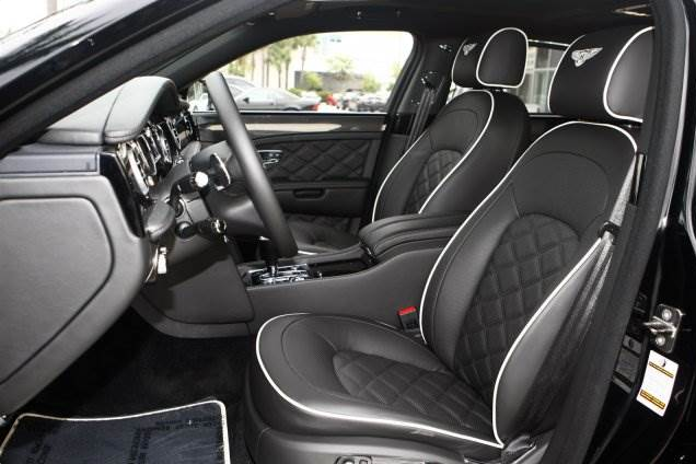 London Bentley Mulsanne luxury sedan car front seats interior