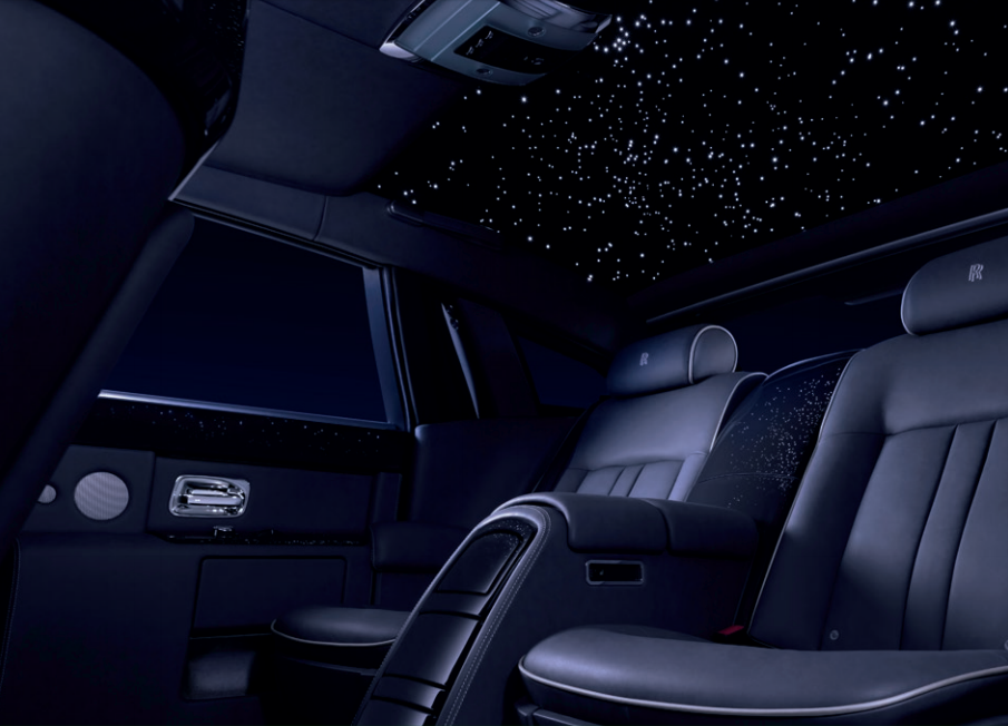 London Rolls Royce VIP luxury sedan car interior